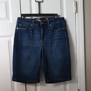 Seven7 dark wash denim jean sunset bermuda shorts Sz 10 NWOT